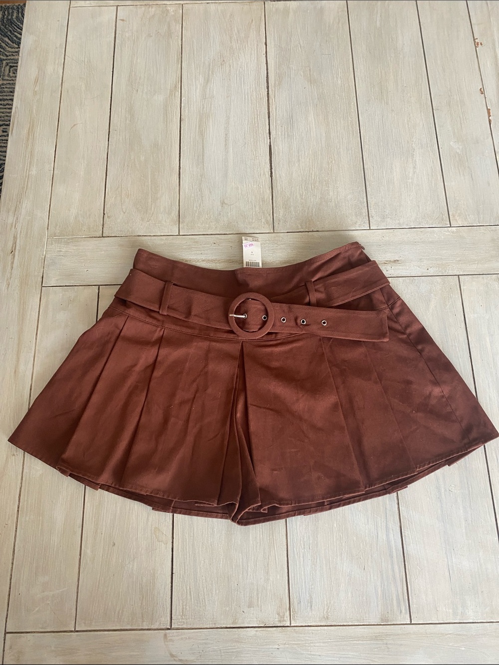 Maeve by Anthropologie NWT Brown Skort Shorts with Belt Size 4